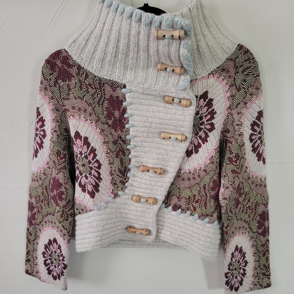 Anthropologie Sleeping on snow cropped cardigan.